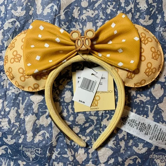 NWT Disney Loungefly Pretzel Ears Headband Disney Parks Mickey Pretzel Loungefly Backpack Minnie Ears  main image 3